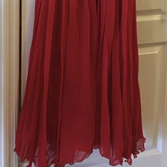 Red Dress With Silver Sequins - Picture 3 of 6